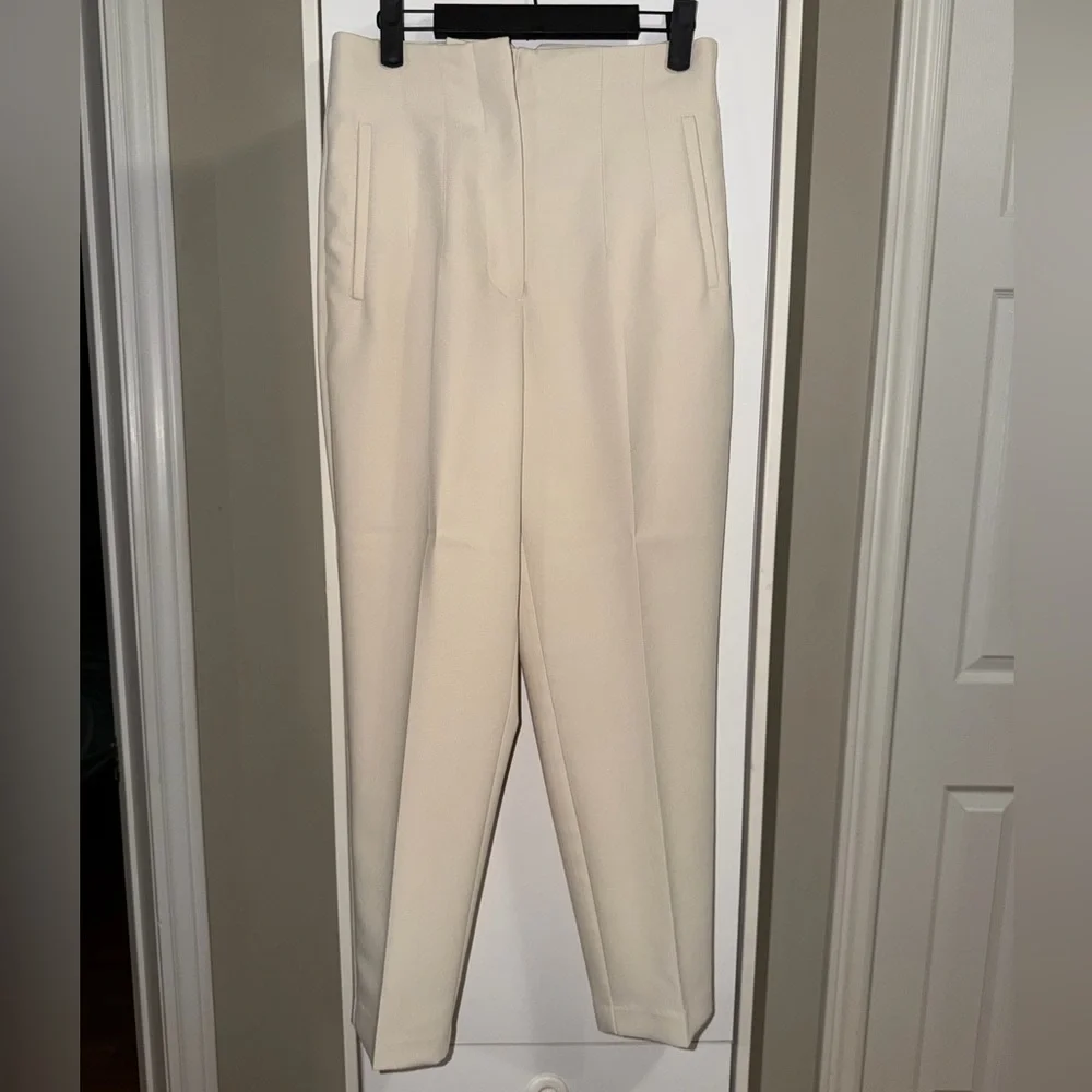 ZARA Light Beige Tailored Trousers - Picture 4 of 4